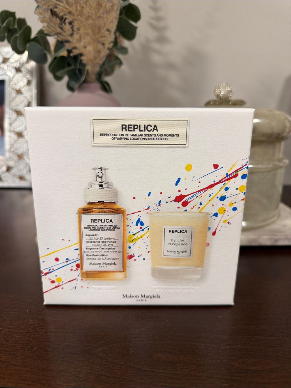 Maison Margiela Replica Gift Set - Cream with Red Blue Yellow Splatter